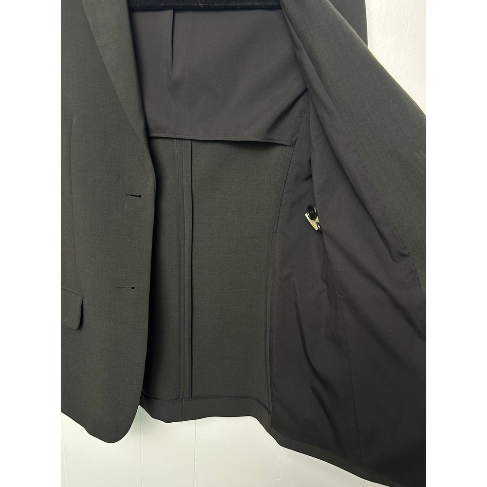 Theory Women's Blazer Sz S Wool Blend Jacket Career Business gray two button - Picture 5 of 10